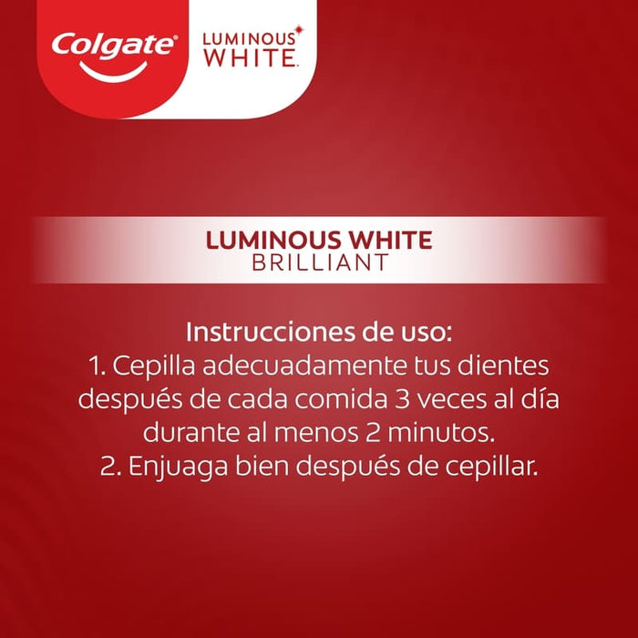 Pasta Dental Colgate Luminous White Brilliant 75 ml - Farmacias Arrocha