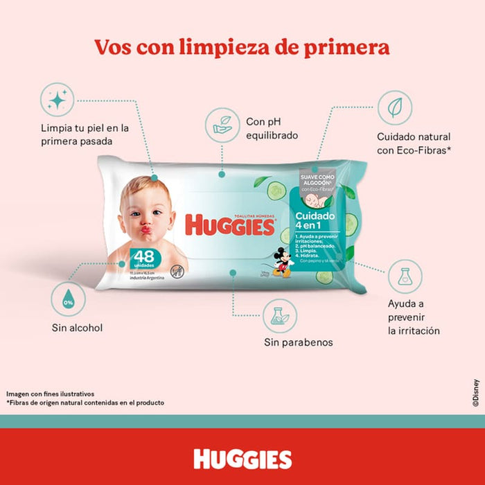 Toallas Húmedas Huggies One & Done 80U - Farmacias Arrocha