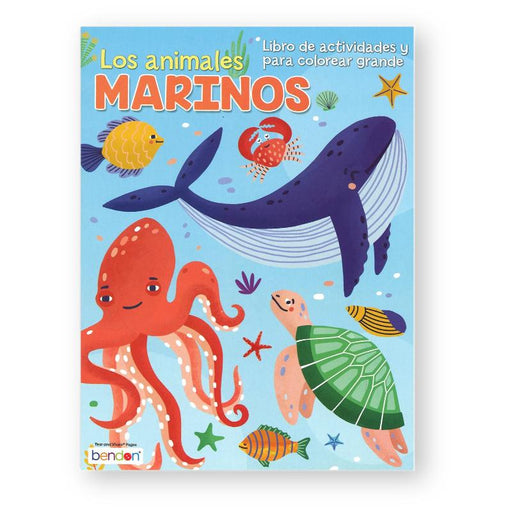 Libro De Actividades Y Colorear Los Animales marinos 80Pag - Farmacias Arrocha