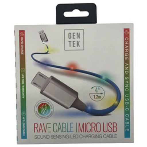 Gen Tek Cable Micro Usb Led 4Ft - Farmacias Arrocha