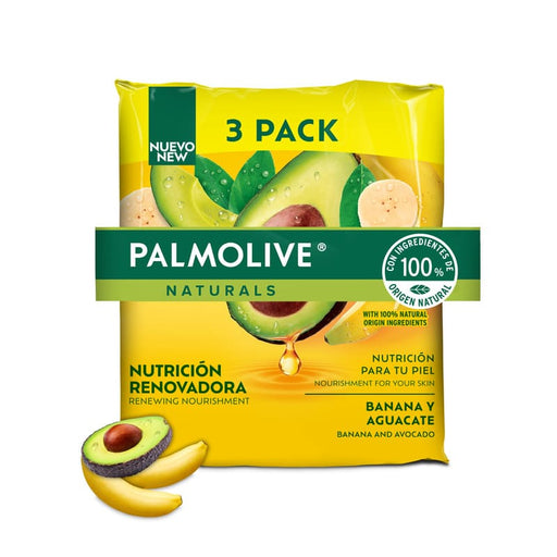 Jabón de Tocador Palmolive Banana y Aguacate 100 g 3 Pack - Farmacias Arrocha