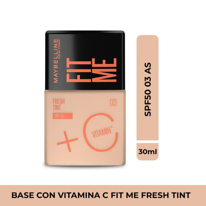 Base De Maquillaje Maybelline Ny Fit Me Fresh Tint Spf50 - Farmacias Arrocha