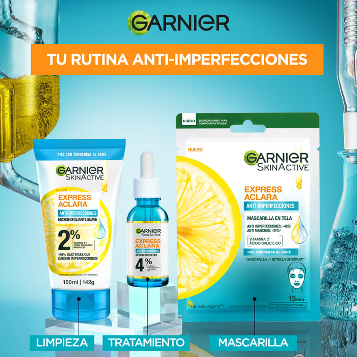 Scrub Limpiador Profundo Anti Imperfecciones Express Aclara Garnier Ácido Salicílico 150 ml - Farmacias Arrocha