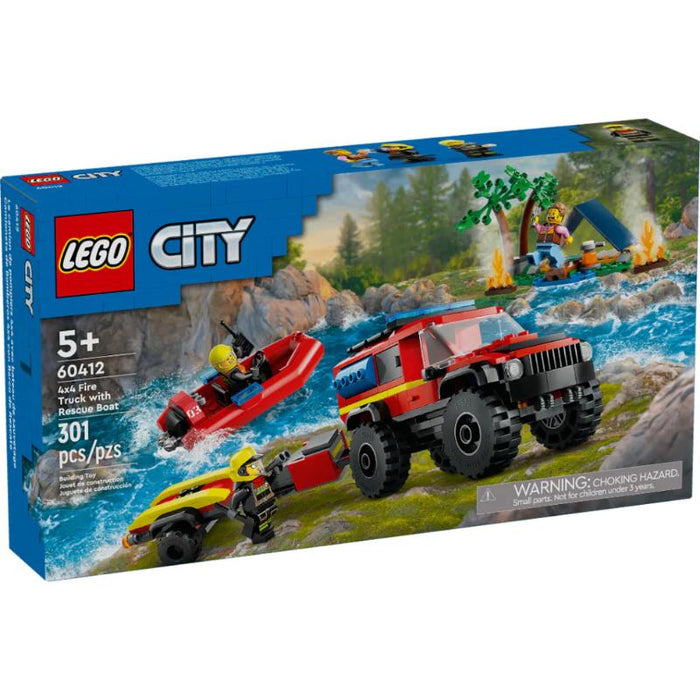 Lego City Bomberos 4x4 con Lancha De Rescate - Farmacias Arrocha