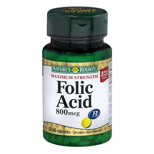 Nature's Bounty Folic Acid 800 mcg x 250 Tabletas - Farmacias Arrocha