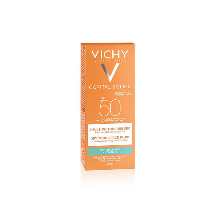 Vichy Idéal Soleil Protector Solar Toque Seco SPF50 50ml - Farmacias Arrocha