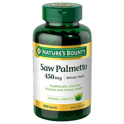 Nature's Bounty Saw Palmetto 450 mg Natural 250 Capsules - Farmacias Arrocha