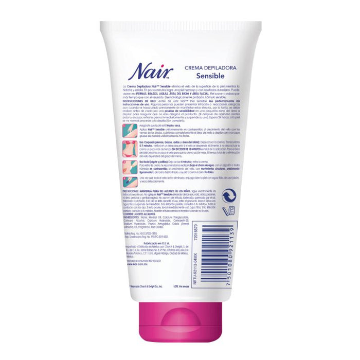 Nair Crema Depilatoria Para Piel Sensible 150Ml