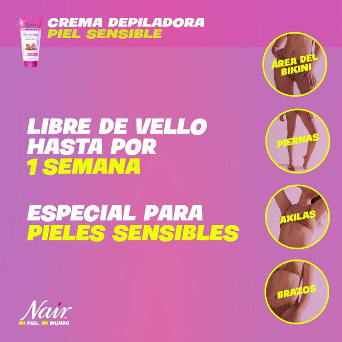 Nair Crema Depilatoria Para Piel Sensible 150Ml