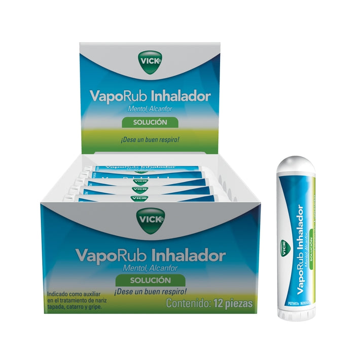 Inhalador Solución Vick Vaporub 12 Unidades