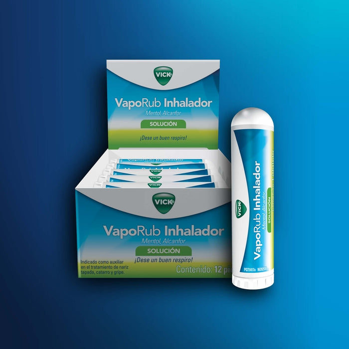 Inhalador Solución Vick Vaporub 12 Unidades