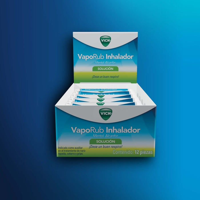 Inhalador Solución Vick Vaporub 12 Unidades