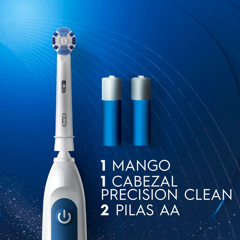 Cepillo de dientes Eléctrico, Oral - B Power, Cabezal Redondo Precision Clean, Blanco - Farmacias Arrocha
