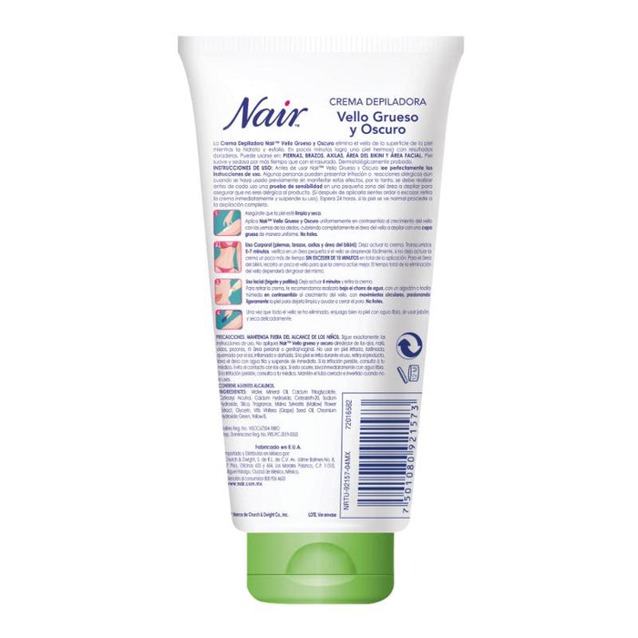 Nair Crema Depilatoria Para Piel De Vello Grueso Y Oscuro 150Ml