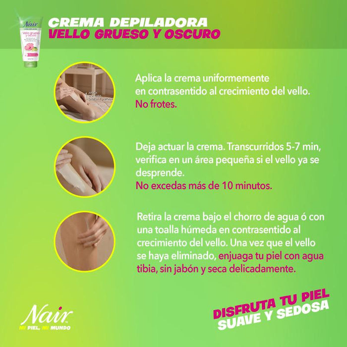 Nair Crema Depilatoria Para Piel De Vello Grueso Y Oscuro 150Ml