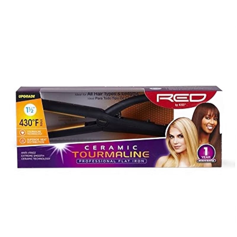 Kiss Plancha Para Cabello Red 1 1 2 Ceramic - Farmacias Arrocha