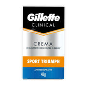 Gillette Clinical Crema Antitranspirante / Desodorante Sport Triumph 48 g - Farmacias Arrocha