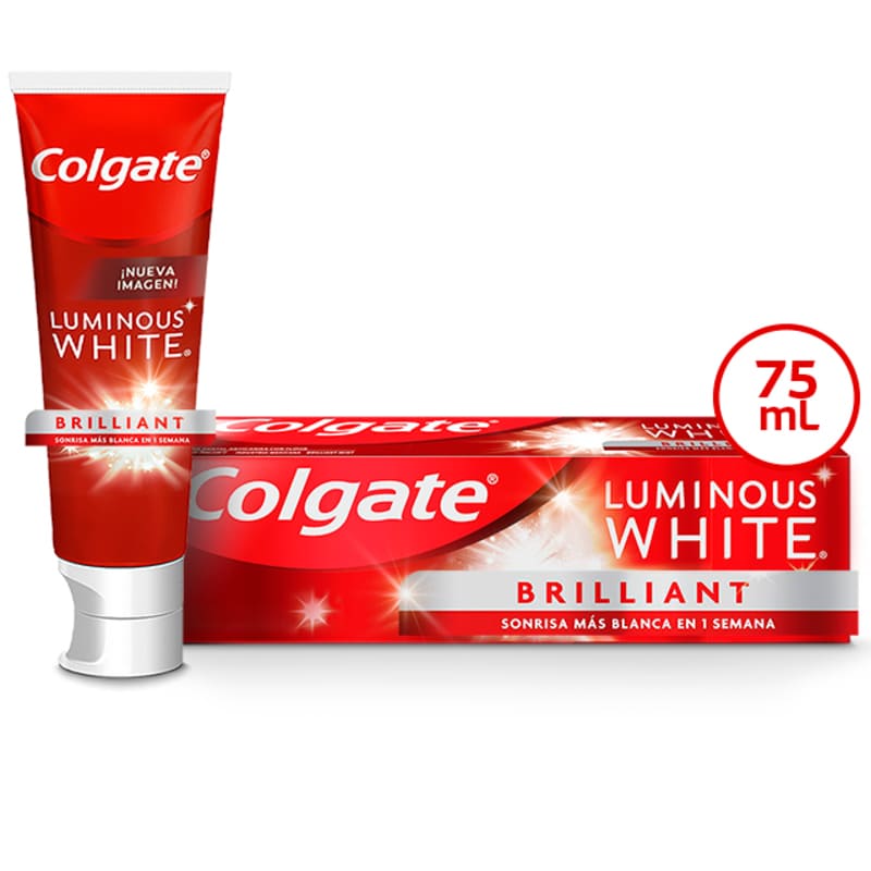 Pasta Dental Colgate Luminous White Brilliant 75 ml - Farmacias Arrocha