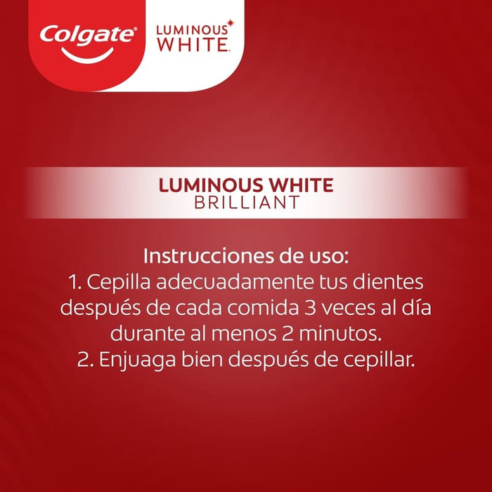 Pasta Dental Colgate Luminous White Brilliant 125 ml - Farmacias Arrocha