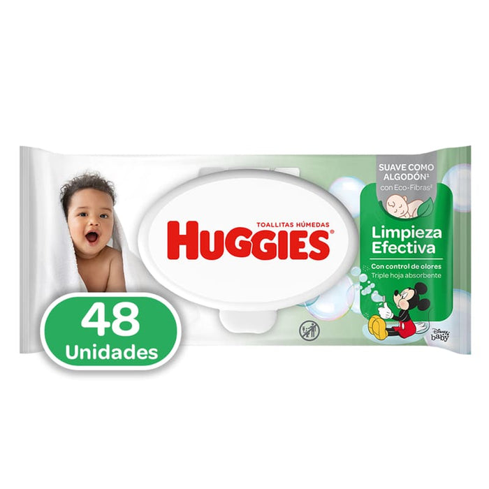 Toallas Húmedas Huggies Limpieza Efectiva 48U - Farmacias Arrocha