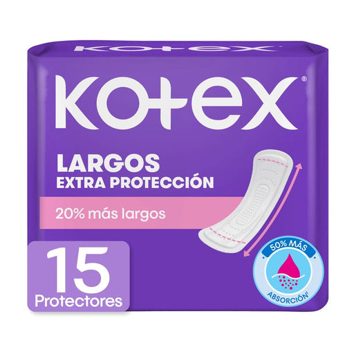 Protectores Diarios Kotex Largos 15U - Farmacias Arrocha