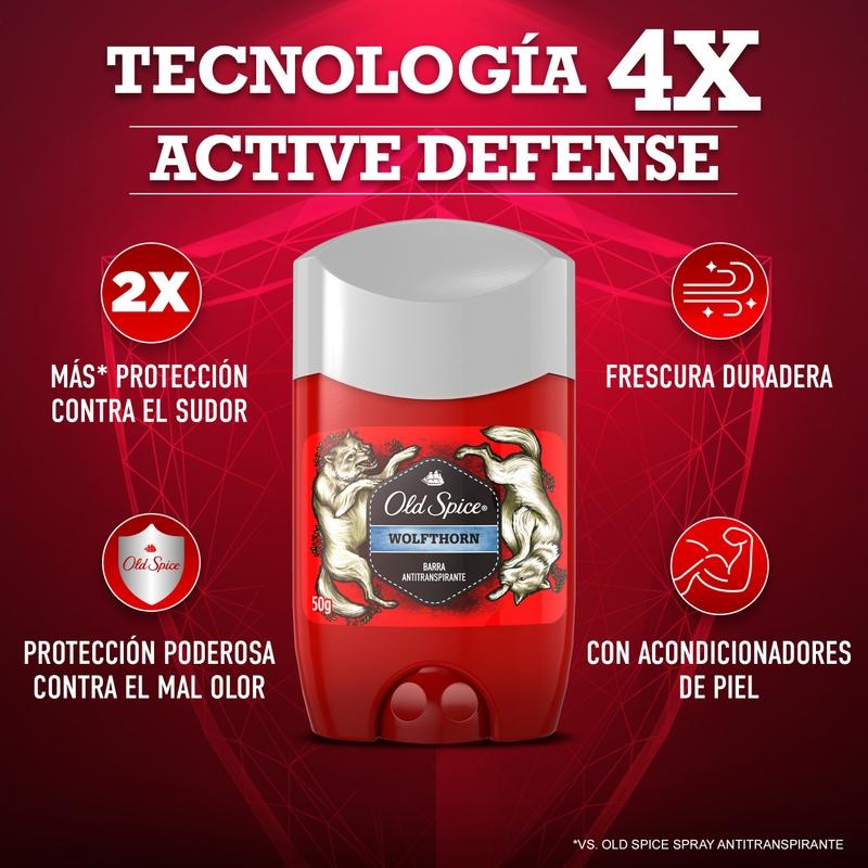 Barra Antitranspirante Old Spice Wolfthorn 50 g - Farmacias Arrocha