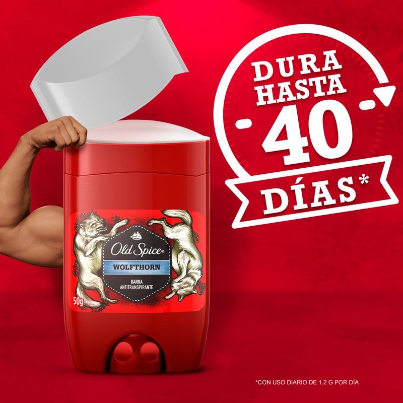 Barra Antitranspirante Old Spice Wolfthorn 50 g - Farmacias Arrocha