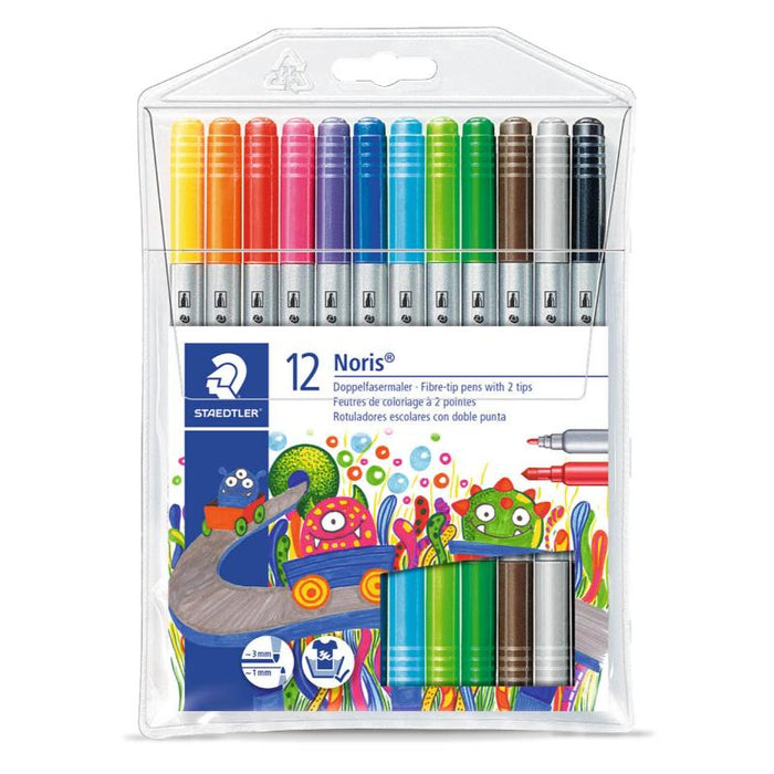 Staedtler Estuche De 12 Rotuladores Con Doble Punta