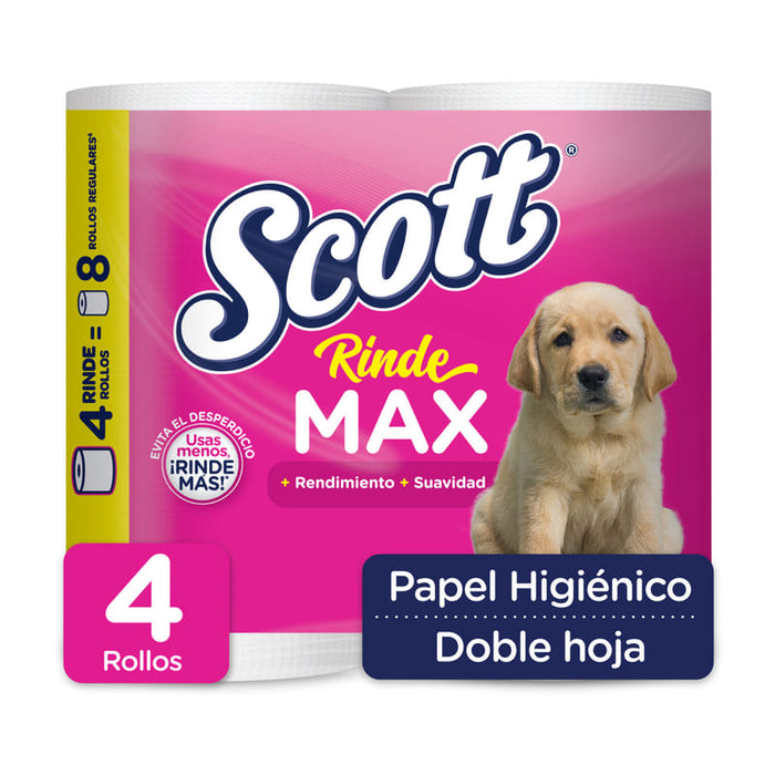 Papel Higiénico Scott Rindemax Doble Hoja 4 Rollos - Farmacias Arrocha