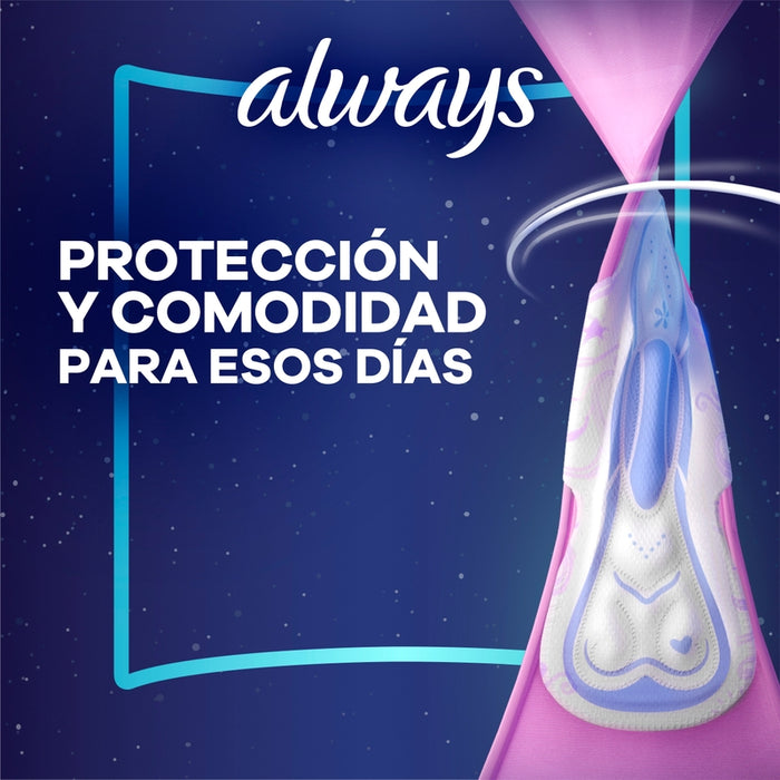 Toallas Femeninas, Always Suave Nocturna 8 Unidades