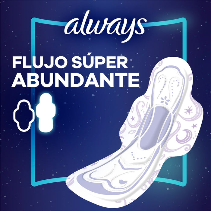 Toallas Femeninas, Always Suave Nocturna 8 Unidades