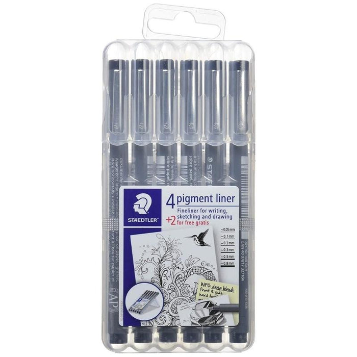 Staedtler Estuche de Plumillas Negras 6U