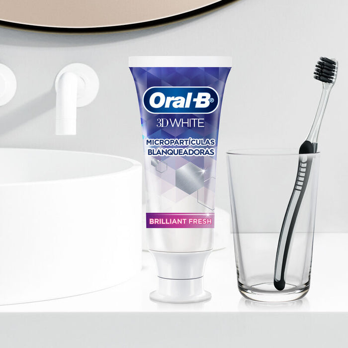 Pasta dental Anticaries con Flúor Oral-B 3d White Brilliant Fresh 75 ml (100 g) 2 Unidades