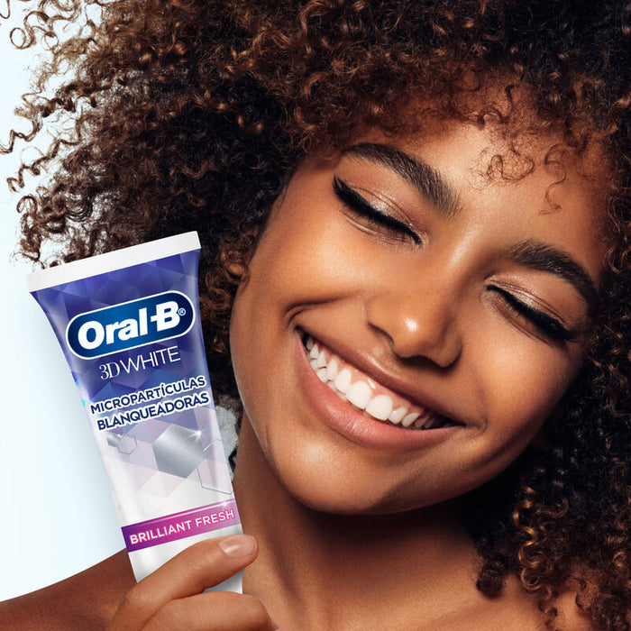 Pasta dental Anticaries con Flúor Oral-B 3d White Brilliant Fresh 75 ml (100 g) 2 Unidades