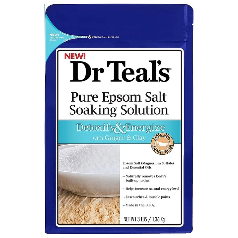 Dr Teals Sal De Baño De Epsom Pura De Gengibre y Arcilla 3Lbs - Farmacias Arrocha