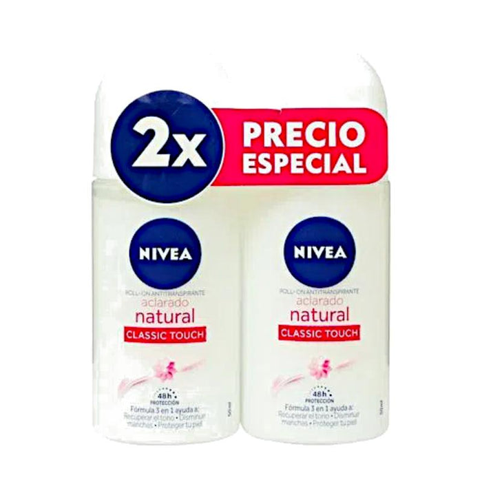 Nivea Duo Desodorante Roll On Aclarado Natural 50Ml - Farmacias Arrocha