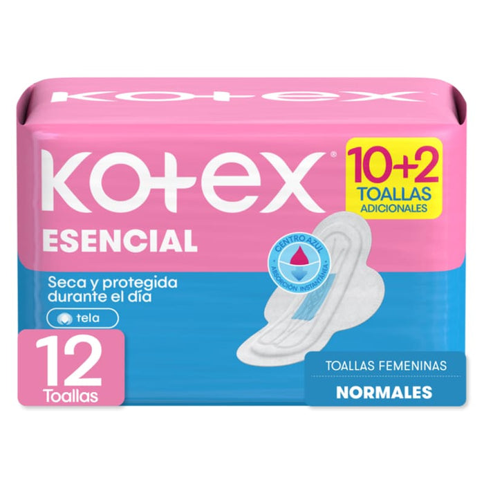 Toallas Femeninas Kotex Esencial 12U - Farmacias Arrocha