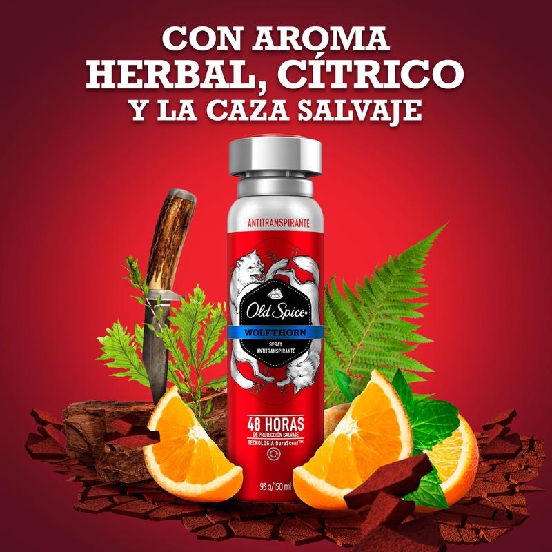 Spray Antitranspirante Old Spice Wolfthorn 150 ml - Farmacias Arrocha