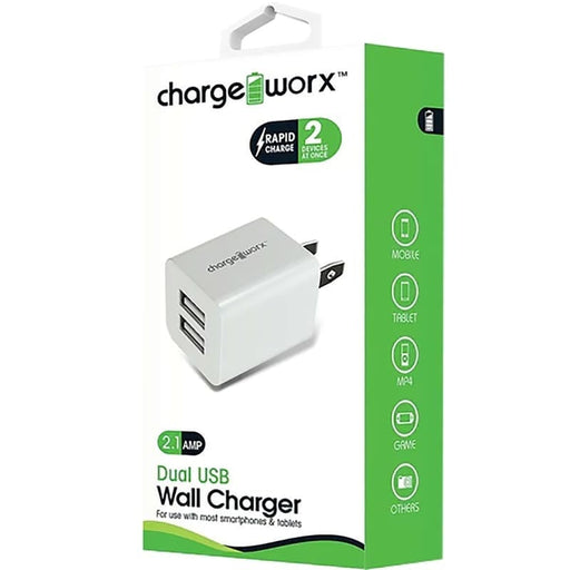 Chargeworx Cargador De Pared Con Doble Entrada USB Blanco - Farmacias Arrocha