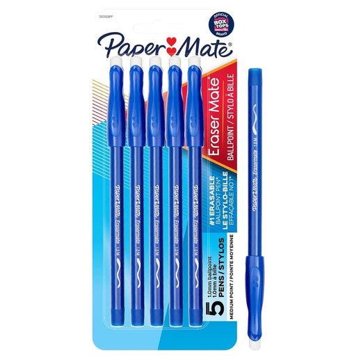 Paper Mate Set de 5 Bolígrafos Borrables Azul 1.0 mm - Farmacias Arrocha