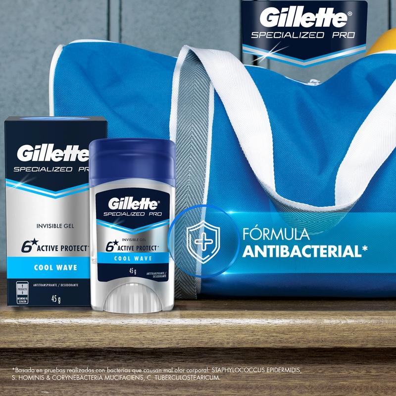 Gel Antritranspirante / Desodorante Gillette Specialized Pro Cool Wave Invisible 45 g - Farmacias Arrocha