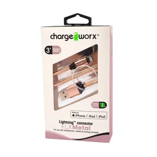 Chargeworx Cable Lightning 3Ft Rosa - Farmacias Arrocha