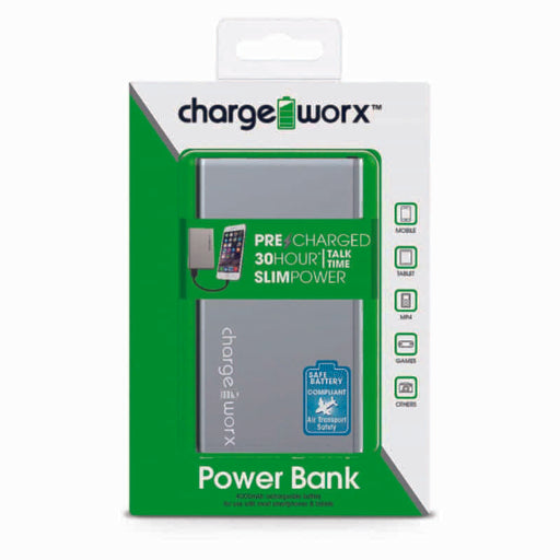 Chargeworx Bateria Portatil Compacta 4000MAH Silver - Farmacias Arrocha