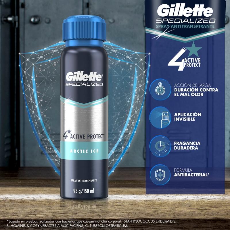 Spray Antitranspirante Gillette Specialized Artic Ice 93 g - Farmacias Arrocha