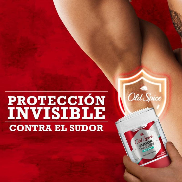 Gel Antitranspirante Old Spice Sudor Defense Pure Sport 80 g