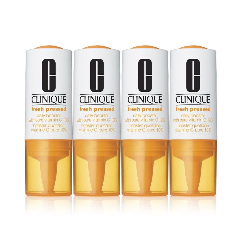 Clinique Fluido Refuerzo diario con Vitamina C 10% Fresh Pressed™ Antiarrugas 4 x 8.5 ml - Farmacias Arrocha