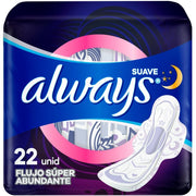 Toallas Femeninas, Always Suave Nocturna 22 Unidades - Farmacias Arrocha