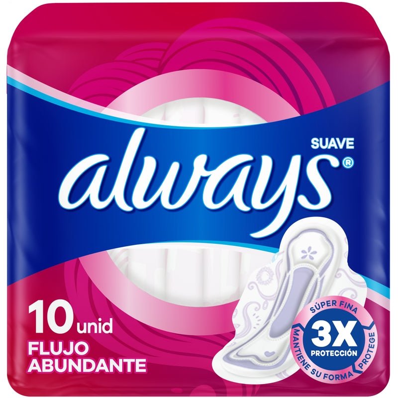 Toallas Femeninas, Always Suave Día 10 Unidades - Farmacias Arrocha