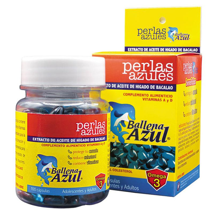 Ballena Azul Perlas Azules 100 Capsulas