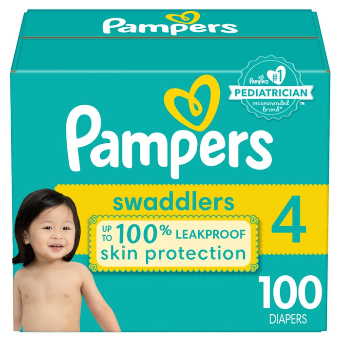 Pañales Pampers Swaddlers Talla 4, 100 unidades